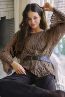 Openwork Knit Sweater T0077
