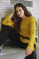 Openwork Knit Sweater T0077