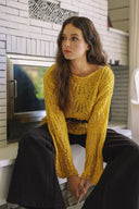 Openwork Knit Sweater T0077