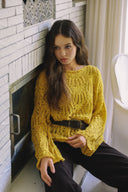 Openwork Knit Sweater T0077
