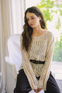 Openwork Knit Sweater T0077