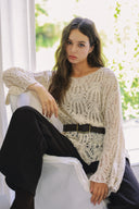 Openwork Knit Sweater T0077