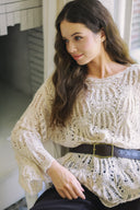 Openwork Knit Sweater T0077