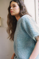 Bouclé Shearling top T0099