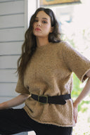 Bouclé Shearling top T0099