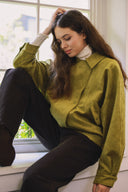 Volume Sleeve Suede Jumper J1000