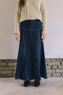 Paneled Denim Skirt S0051