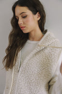 Teddy Knit hoddie vest  V0089