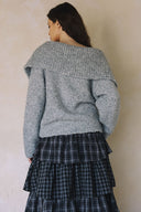 LONG SLEEVE TWO-WAY ZIPPER CARDIGAN SWEATER