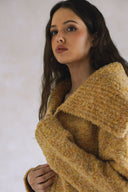 LONG SLEEVE TWO-WAY ZIPPER CARDIGAN SWEATER