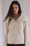 BOUCLE ZIP-UPCARDIGAN SWEATER G0005