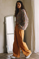 MULTICOLORED BUTTON-DOWN SWEATER CARDIGAN