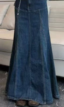 Stretch Denim Maxi Skirt S0051