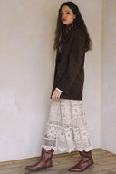 CROCHET MAXI SKIRT WITH LINING MATCH WITH JACKET J0037
