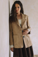 SUEDE JACKET WITH POCKETS MATCH SKIRT S0035