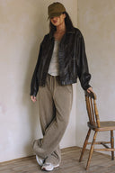 LEATHER JACKET SKIRT S0020