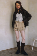 TIERED RUFFLE SHORTS