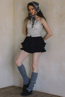TIERED RUFFLE SHORTS