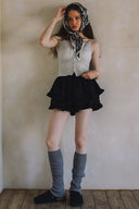 TIERED RUFFLE SHORTS