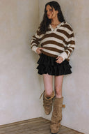 RUFFLE MINI SKIRT MATCH WITH TOP T0002