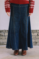 Paneled Denim Skirt S0051