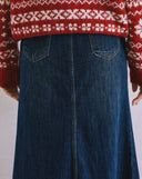 Paneled Denim Skirt S0051