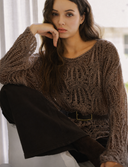 Openwork Knit Sweater T0077