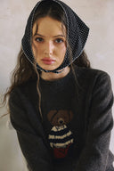 LONG SLEEVE TEDDY BEAR SWEATER MATCH WITH SKIRT S0021