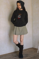 LONG SLEEVE TEDDY BEAR SWEATER MATCH WITH SKIRT S0021