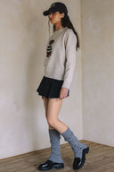 LONG SLEEVE TEDDY BEAR SWEATER MATCH WITH SKIRT S0021