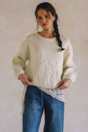 EMBROIDERED FLORAL SWEATER T0010