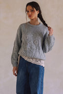 EMBROIDERED FLORAL SWEATER T0010