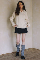 LONG SLEEVE SWEATER WITH HOODIE