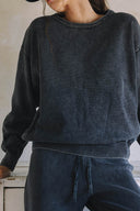 VINTIGE WASH SWEATER TOP T0022