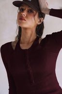 LAYERED DETAIL FINE GAUGE SWEATER T0027