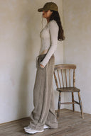 LONG SLEEVE RIBBED TOP