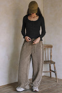 LONG SLEEVE RIBBED TOP