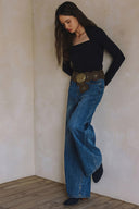 LONG SLEEVE SQUARE NECK TOP T0030