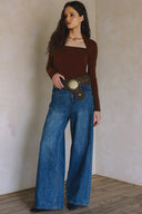 LONG SLEEVE SQUARE NECK TOP T0030