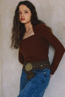 LONG SLEEVE SQUARE NECK TOP T0030
