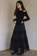 LONG SLEEVE CUT OUT SHOULDER TOP