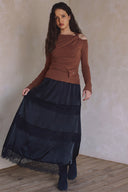 LONG SLEEVE CUT OUT SHOULDER TOP T0031