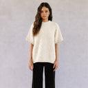 Bouclé Shearling top T0099