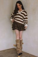 RUFFLE MINI SKIRT MATCH WITH TOP T0002