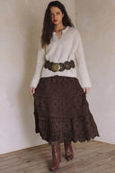 CROCHET MAXI SKIRT S0035